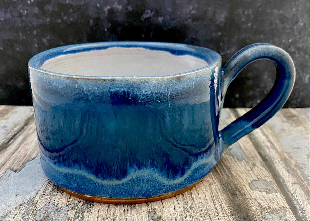 Large Flat Sided Mug - Aqua Marine – Rupert Blamire