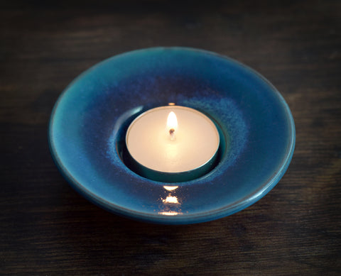 Tealight Holder - Aqua Marine